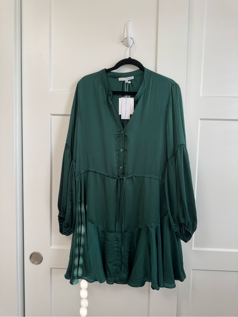 NWT Women's Garland Mini Dress | Dark Green - Large | Baltic Born - Picture 2 of 5